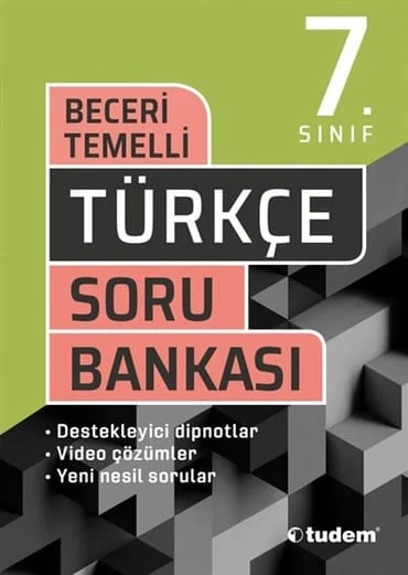 TUDEM YAYINLARI 7. Sınıf Türkçe Beceri Temelli Soru Bankası ürün görseli