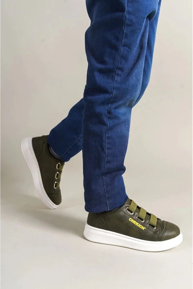 1007 - Montana Çocuk Ayakkabı HAKI - Resim 3