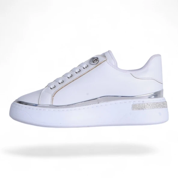 Moda Ayakkabı 1254 Beyaz Kadın Spor Ayakkabı - 3