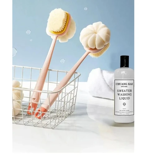 Mucit Home 2'si 1 Arada Kıl Ve Lif Kabağı iİe Duş Vücut Fırçası Uzun Saplı Sırt Fırçası-1 ADET ürün görseli