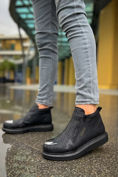 CH133 - TST Coccodrillo Erkek Bot SIYAH - Resim 3