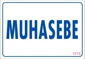 Muhasebe Uyarı Levhası 17,5x25 KOD:1773 ürün görseli 1