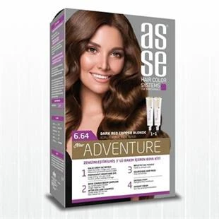 Asse Hair Color System Saç Boyası Koyu Kumral Kızıl Bakır No: 6.64 ürün görseli 1