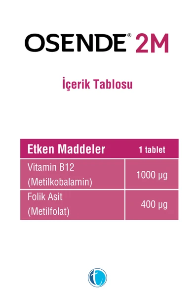 2M 30 Dilaltı Tablet Vitamin B12 (Metilkobalamin) Folik Asit (Metilfolat) - 2