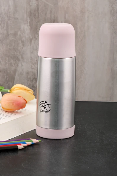 Cooker çelik matara termos  - çelik su çay termosu 300 ml. ckr2000 pudra ürün görseli