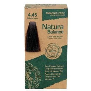 Natura Balance Organik Krem Saç Boyası 60 ml - 4.45 Etkileyici Kahve ürün görseli