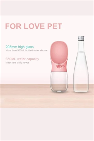 Taşınabilir Köpek Su Şişesi – Dökülme Önleyici Kapaklı, Saplı Seyahat Dostu Evcil Hayvan Su Kabı, Karışık Renk (Stok Durumuna Göre) - Resim 2