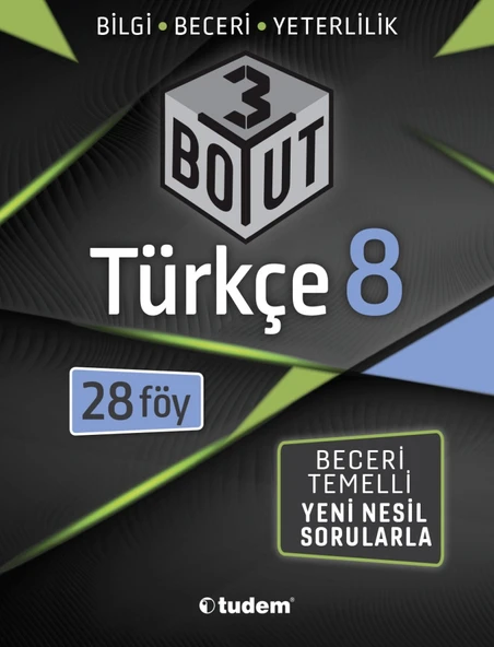 TUDEM YAYINLARI 8. Sınıf Türkçe 3 Boyut ürün görseli
