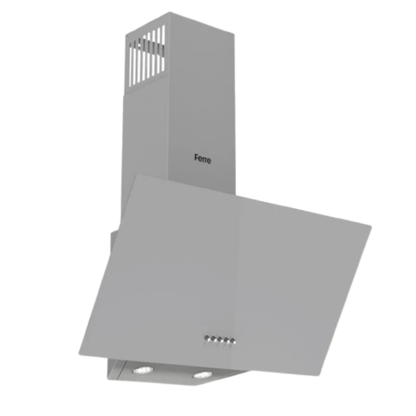 Ferre FlowArt Monteo  Vitroseramik Elektrikli Gri Ankastre Set ( QBL62CPR + MS261 + D088  ) - Resim 4