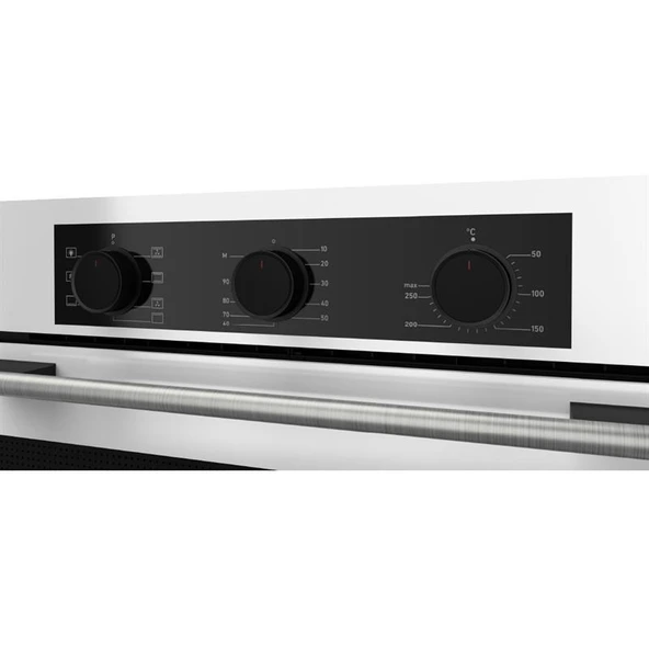 Ferre FlowArt Forte Vitroseramik Elektrikli  Beyaz Ankastre Set  ( D087 + Ms261 + QBL62CB ) - Resim 6