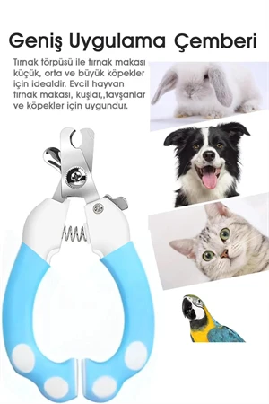 Kedi Ve Küçük Irk Köpek Tırnak Makası Törpü Seti Orta Boy Yeni Model 1 Adet Manikür Bakım Seti - 6