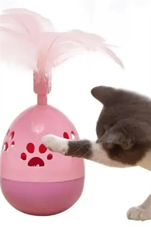 Hacıyatmaz Tüylü Oyuncak, Hareketli Hacıyatmaz Kedi Köpek Oyuncağı - Resim 2