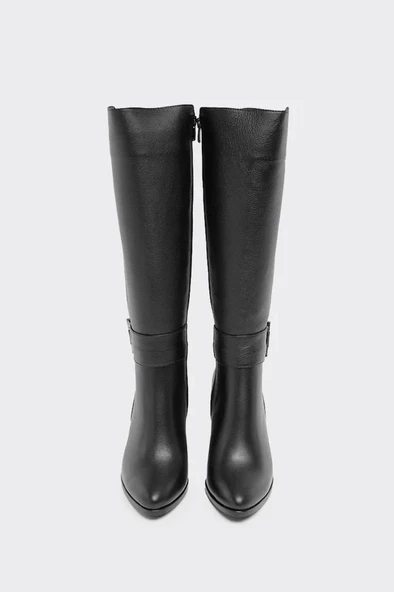 VENÜS 2405250K TOPUKLU TOKALI KLASİK DERİ KADIN ÇİZME - Resim 3