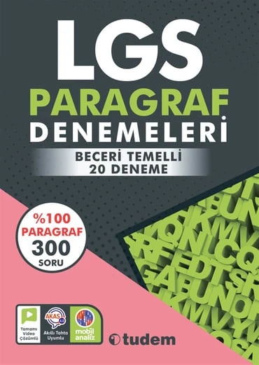 TUDEM YAYINLARI LGS Paragraf Denemeleri ürün görseli