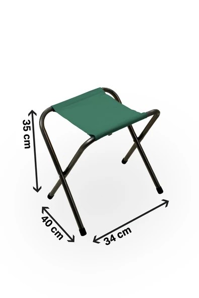 Exent 45X60 cm Kamp Sehpası + 3 Adet YEŞİL Tabure Piknik, bahçe balkon sehpası Katlanır Sehpa-B-3Y - Resim 3