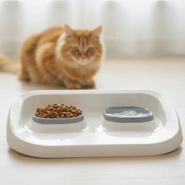 MDB Mikopet Gri 2'si 1 Arada Mama Ve Su Kabı ürün görseli 1