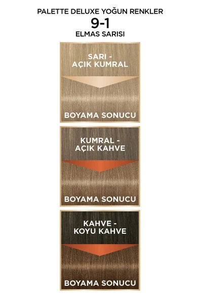 Palette Deluxe Yağ Bakımlı Saç Boyası 9-1 Küllü Sarı - Resim 5