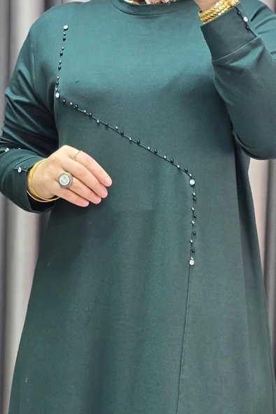 Kadın Tesettür Giyim Büyük Beden Mihra Pantolonlu İkili Takım - Resim 3