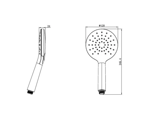 Kireç Kırıcılı El Duşu Seti (Yuvarlak) DS.SH121 - 2