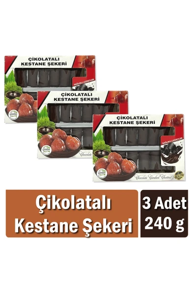 Kibarzade Çikolatalı Kestane Şekeri 240 gr x 3 Adet ürün görseli