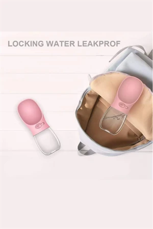 Taşınabilir Köpek Su Şişesi – Dökülme Önleyici Kapaklı, Saplı Seyahat Dostu Evcil Hayvan Su Kabı, Karışık Renk (Stok Durumuna Göre) - Resim 3