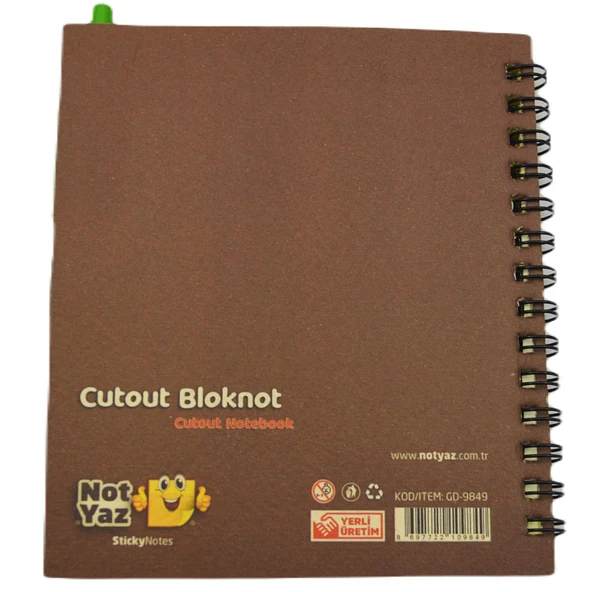 NotYaz 12x10 60 Yaprak Kalemli-Cetvelli Not Defteri Bloknot İstanbul Motifleri Çizgili- Galata Kulesi (GD-9849) - Resim 5