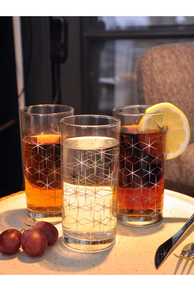 Sipahi Yıldız 3 lü Su-Meşrubat Bardağı 280 Ml