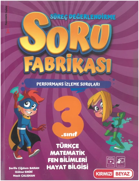 Kırmızı Beyaz 3.Sınıf Süreç Değerlendirme Soru Fabrikası Tüm Dersler Yeni ürün görseli