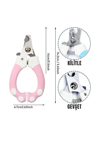 Kedi Ve Küçük Irk Köpek Tırnak Makası Törpü Seti Orta Boy Yeni Model 1 Adet Manikür Bakım Seti - 2