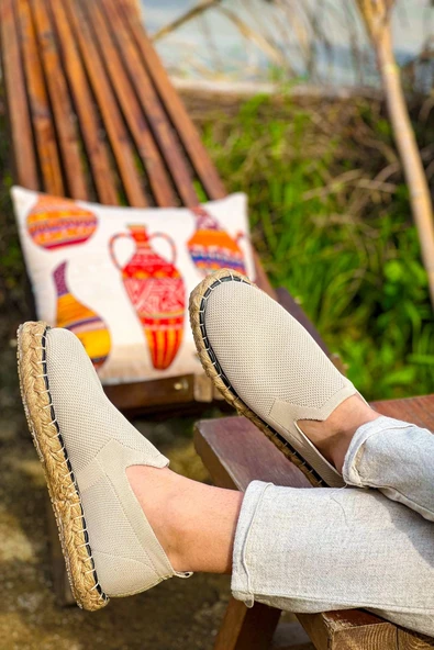 CH305 - Triko Erkek Ayakkabı BEJ - Resim 2