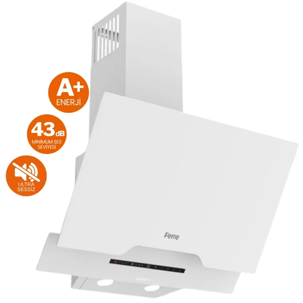 Ferre  FryArt Fioren Vitroseramik Elektrikli Sessiz Beyaz Ankastre Set (D064 -SA + Ms261 + XE63CB ) - Resim 2