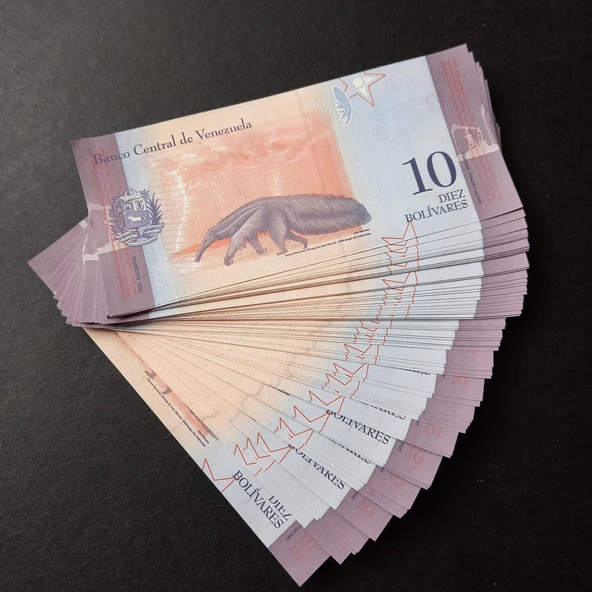 Escoines Koleksiyon 3996368f803ab035e8 2018 Venezuela 10 Bolivar deste ÇİL 100Adet eski kağıt para