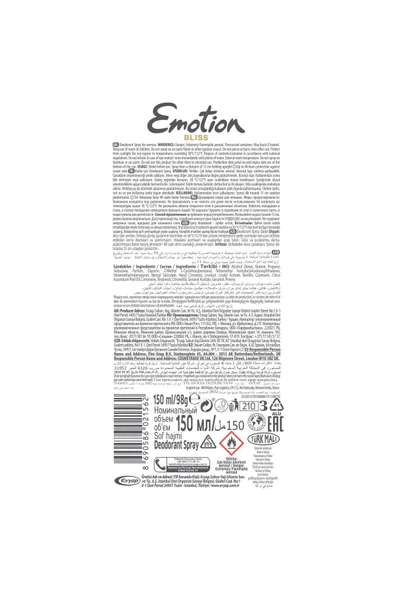 3 Adet Emotion Bliss Kadın Vegan Deodorant 150 Ml Hızlı Kurur , Leke Bırakmaz - Resim 5