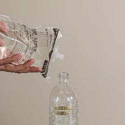 WELLmark Fresh Linen Cam Şişe Sıvı Sabun-Sabunluk - 4