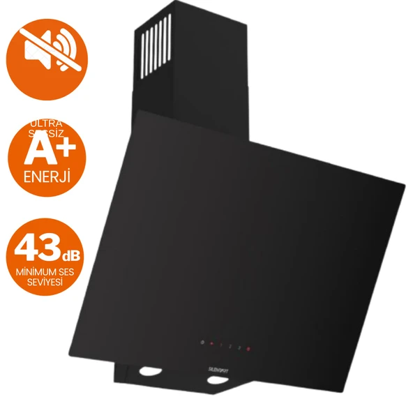 Ferre FryArt&FlowArt Auster Sessiz Davlumbaz Elektrikli Siyah Ank. Set (D077-SA + MS261 + XE63CS) - Resim 2