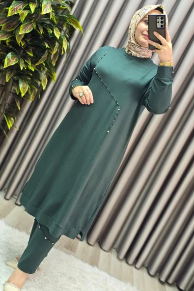 Kadın Tesettür Giyim Büyük Beden Mihra Pantolonlu İkili Takım - Resim 2