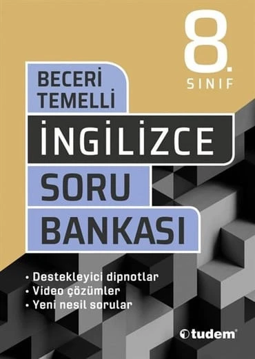 TUDEM YAYINLARI 8. Sınıf İngilizce Beceri Temelli Soru Bankası ürün görseli