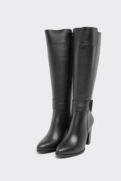 VENÜS 2405250K TOPUKLU TOKALI KLASİK DERİ KADIN ÇİZME - Resim 2