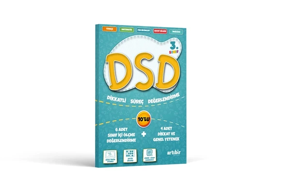 Artıbir Yayınları 3. Sınıf Dikkatli Süreç Değerlendirme (DSD) 10 Deneme ürün görseli 1