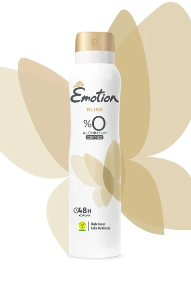 Emotion Bliss Kadın Vegan Deodorant 150 Ml Hızlı Kurur , Leke Bırakmaz - Resim 2