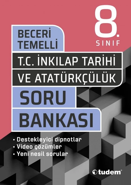 TUDEM YAYINLARI 8. Sınıf T.C. İnkılap Tarihi ve Atatürkçülük Beceri Temelli Soru Bankası ürün görseli