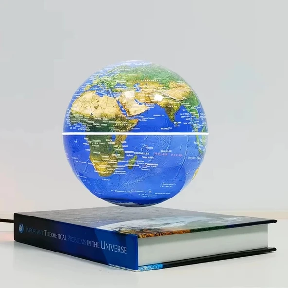 MDB Kitap Şeklinde Manyetik Dönen Işıklı Dünya Küre - 2