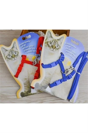 Ayarlanabilir Kedi Boyun ve Göğüs Gezdirme Tasması Renkli ürün görseli