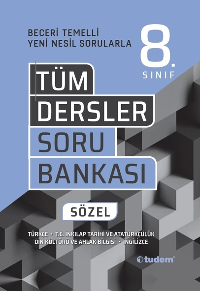 TUDEM YAYINLARI 8. Sınıf Tüm Dersler Soru Bankası Sözel ürün görseli