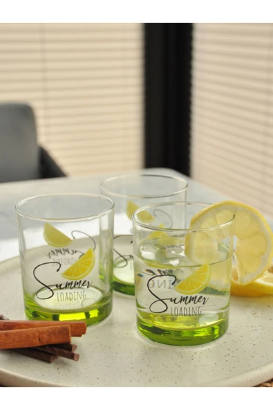 Lemon Summer 3 lü Meşrubat-Su bardağı 220 Ml ürün görseli 1