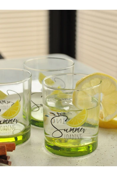 Lemon Summer 3 lü Meşrubat-Su bardağı 220 Ml - Resim 2