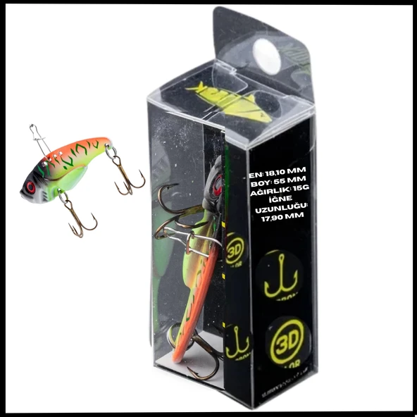 Uyguna-Yakala 15g 55mm- Titreşim Yem UV Alevi- UV Boyalı-YEM.752 ürün görseli