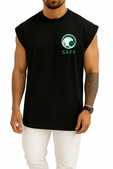 Oversize Saudi Arabia National Football Team Cep Tasarımlı Unisex Spor Atlet - Resim 9