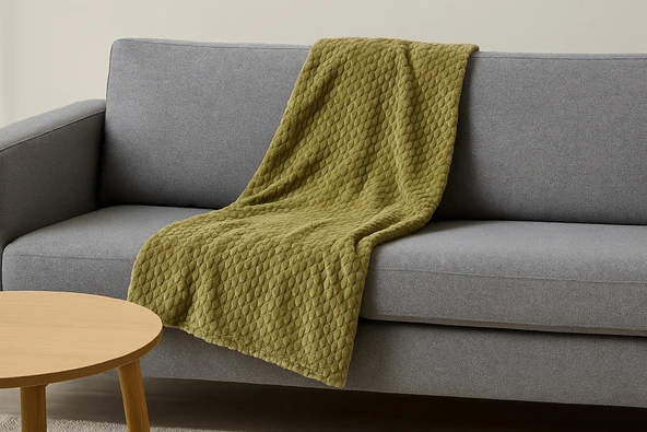 JYSK Polar örtü ROSENVIAL 130x160 yeşil ürün görseli