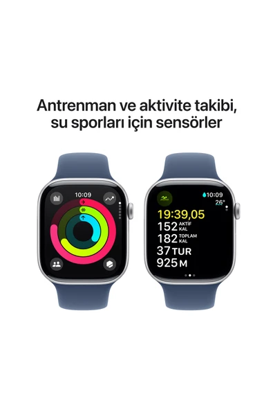 Apple Watch Series 10 Gps 42MM Silver Aluminium Case With Denim Sport Band - S/M MWWA3TU/A - 4
